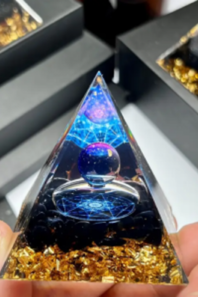 Orgone Süleyman Yıldızı Piramidi – Doğal Obsidyen Enerji