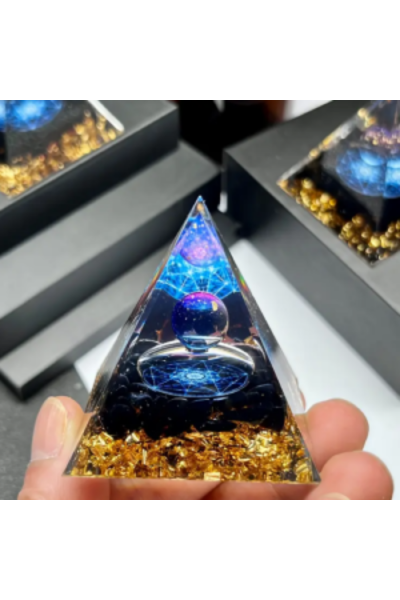 Orgone Süleyman Yıldızı Piramidi – Doğal Obsidyen Enerji