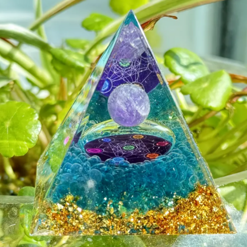 Orgon Bakır Ametis Vorteks Kristal Piramit