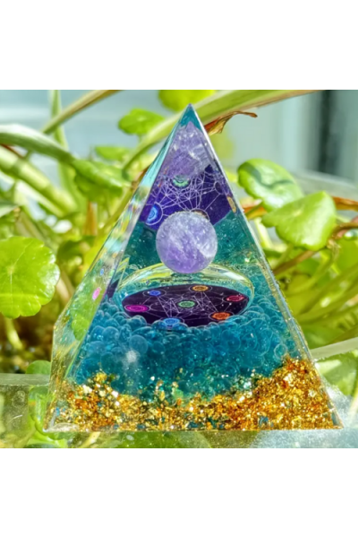 Orgon Bakır Ametis Vorteks Kristal Piramit