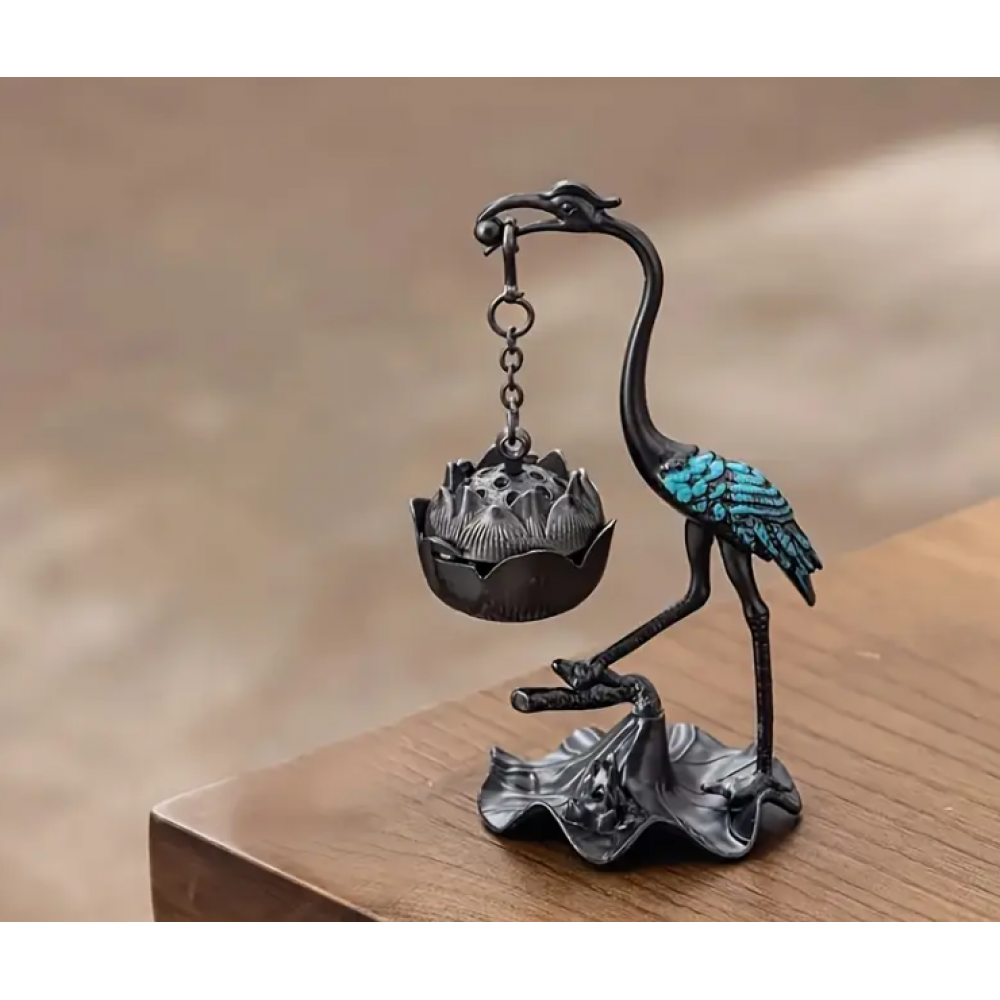 Tütsülük, Turna Kuşu, Heykel Dekoratif Buhurdanlık