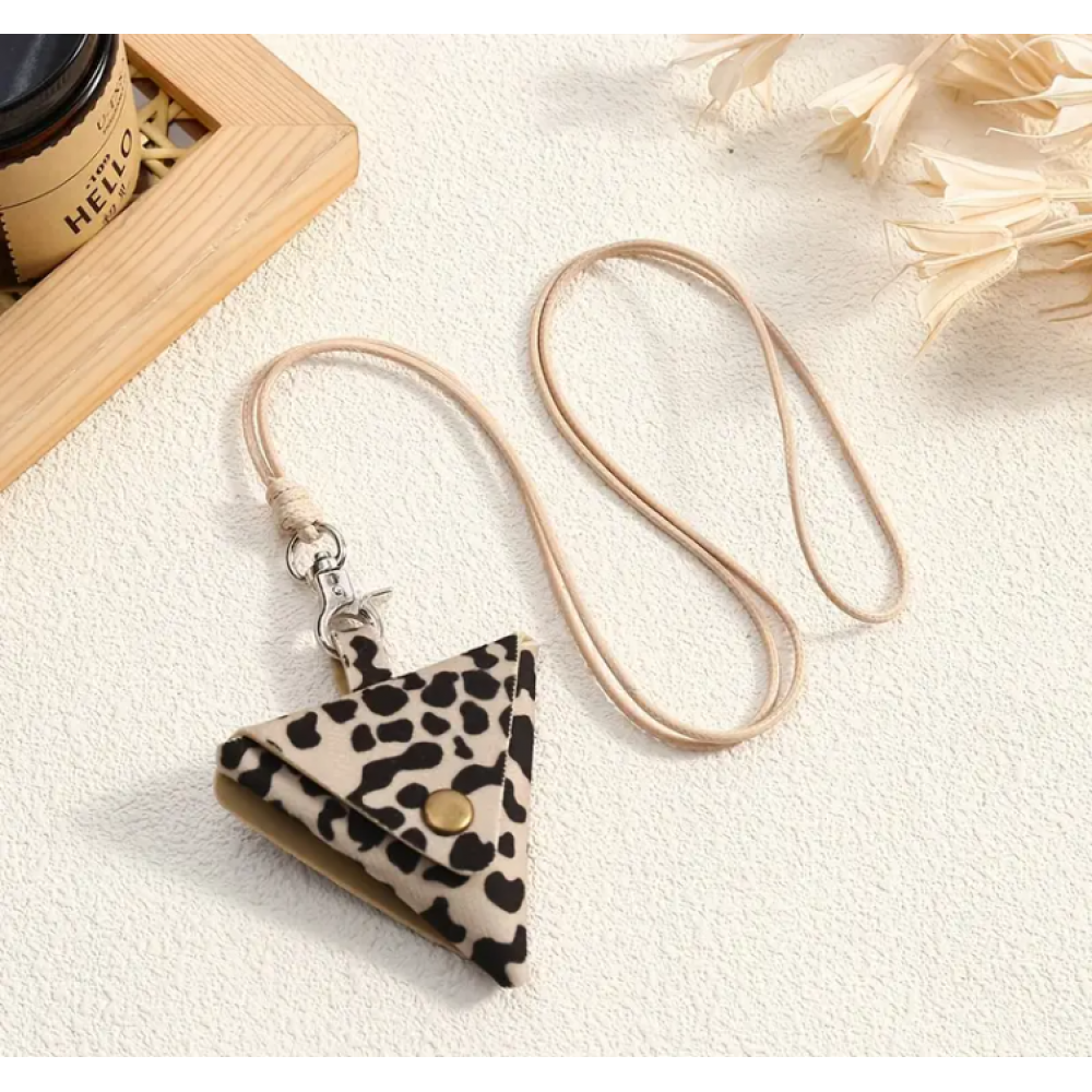 Kaplan Desenli Suni Deri Tılsım ve Dua Saklama Kabı