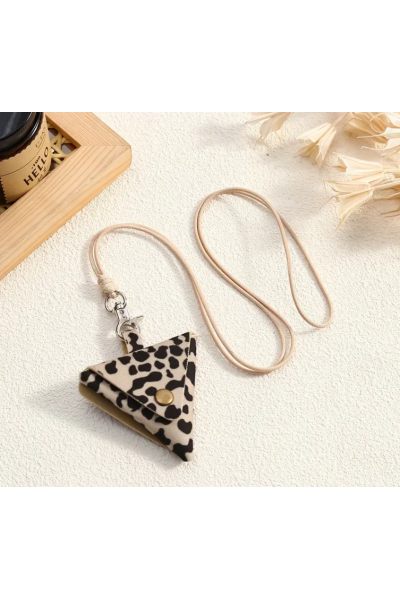 Kaplan Desenli Suni Deri Tılsım ve Dua Saklama Kabı