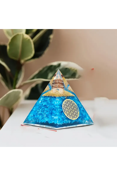 Akuamarin ve Safir Lotus Yaşam Çiçeği Orgone Piramit Akuamarin ve Safir Lotus Yaşam Çiçeği Orgone Piramit