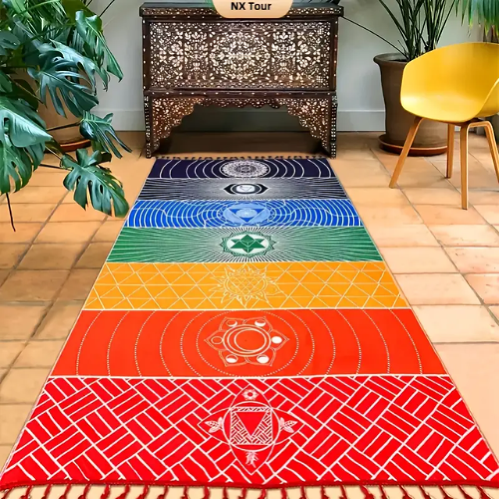 7 Renkli Çakra Meditasyon Matı