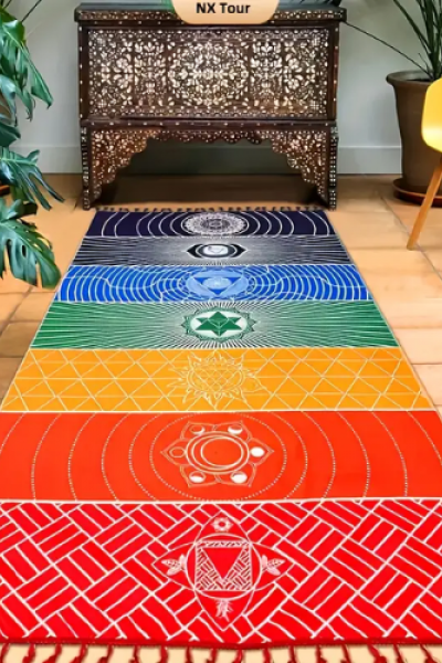 7 Renkli Çakra Meditasyon Matı