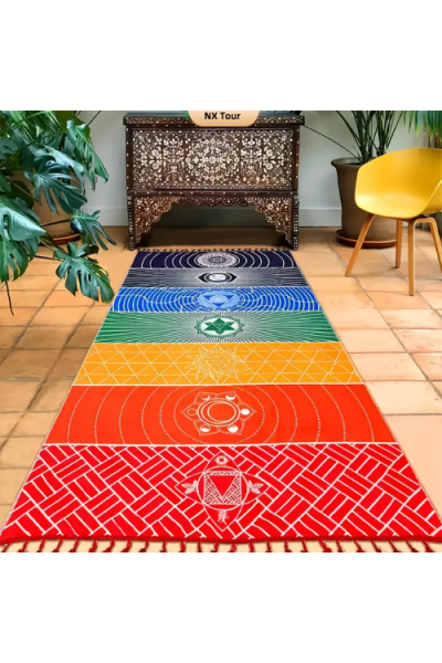 7 Renkli Çakra Meditasyon Matı