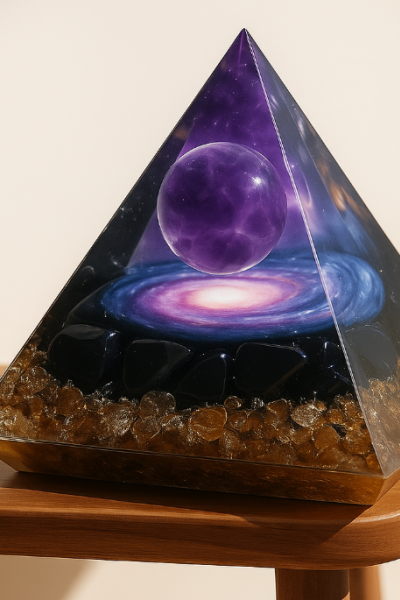 Orgon Bakır Vorteks Ametist Kristal Piramit Orgon Bakır Vorteks Ametist Kristal Piramit