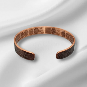 Çizgi Desenli Dualı Bakır Bileklik