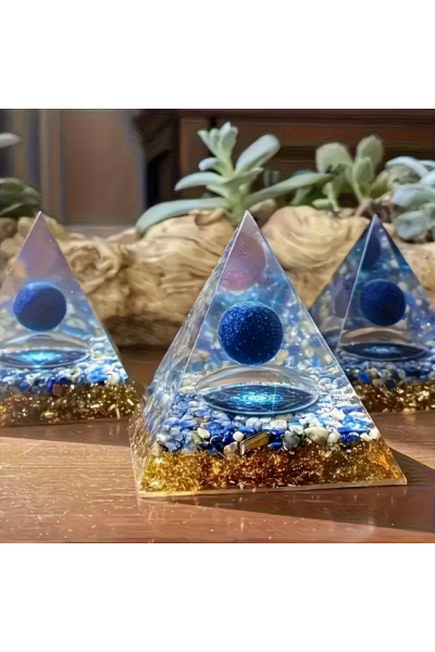 Orgone Piramidi - Derin Mavi Lapis Lazuli Orgone Piramidi - Derin Mavi Lapis Lazuli
