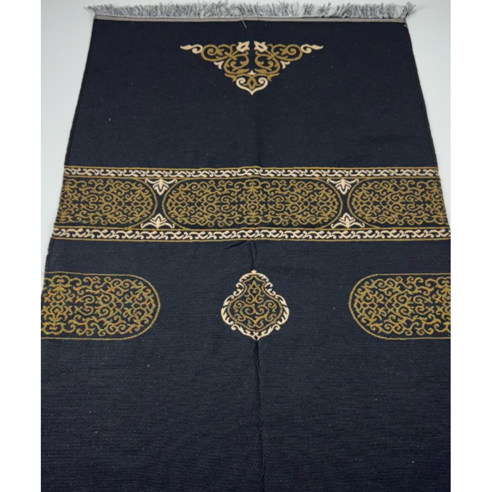 Şönil Hafif Seccade Kabe Desen Siyah