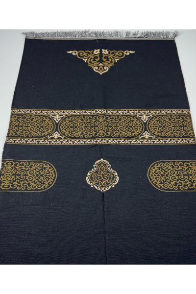 Şönil Hafif Seccade Kabe Desen Siyah