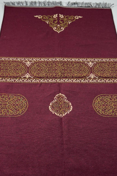 Şönil Hafif Seccade Kabe Desen Bordo