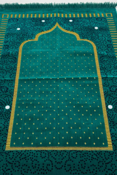 Kadife Dodya Üst Kalite Seccade Yeşil