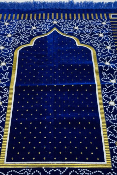 Kadife Dodya Üst Kalite Seccade Mavi