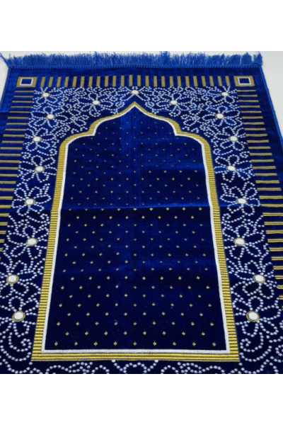 Kadife Dodya Üst Kalite Seccade Mavi