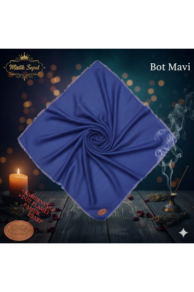 Flamlı Pamuk Eşarp Mavi – %100 Kesik Kumaş, Kaymaz Soft Doku (100x100 cm) Flamlı Pamuk Eşarp Mavi – %100 Kesik Kumaş, Kaymaz Soft Doku (100x100 cm)