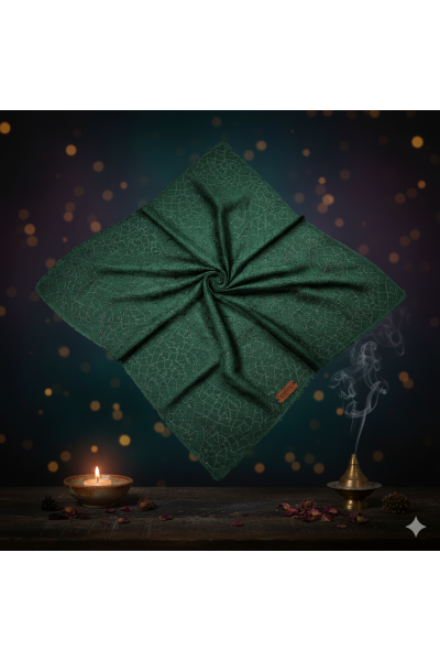 Desenli Pamuk Eşarp Haki Soft Doku (100x100 cm) Desenli Pamuk Eşarp Haki Soft Doku (100x100 cm)