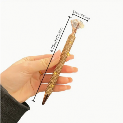 Altın Rengi Elmas Görünüm Motifli Kalem Altın Rengi Elmas Görünüm Motifli Kalem