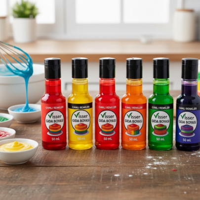 6'LI SET SIVI GIDA BOYASI 50ML %100 SAF DOĞAL İÇERİK 6'LI SET SIVI GIDA BOYASI 50ML %100 SAF DOĞAL İÇERİK