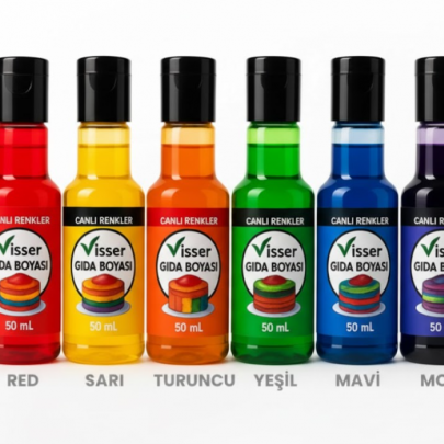 6'LI SET SIVI GIDA BOYASI 50ML %100 SAF DOĞAL İÇERİK 6'LI SET SIVI GIDA BOYASI 50ML %100 SAF DOĞAL İÇERİK