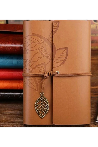Deri Kapaklı Nostaljik Not Defteri Hatıra Defteri 