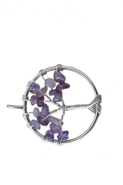 Ametist Doğal Kırık Taşlar El Dokuma Yaşam Ağacı Kristal Kolye Ametist Doğal Kırık Taşlar El Dokuma Yaşam Ağacı Kristal Kolye