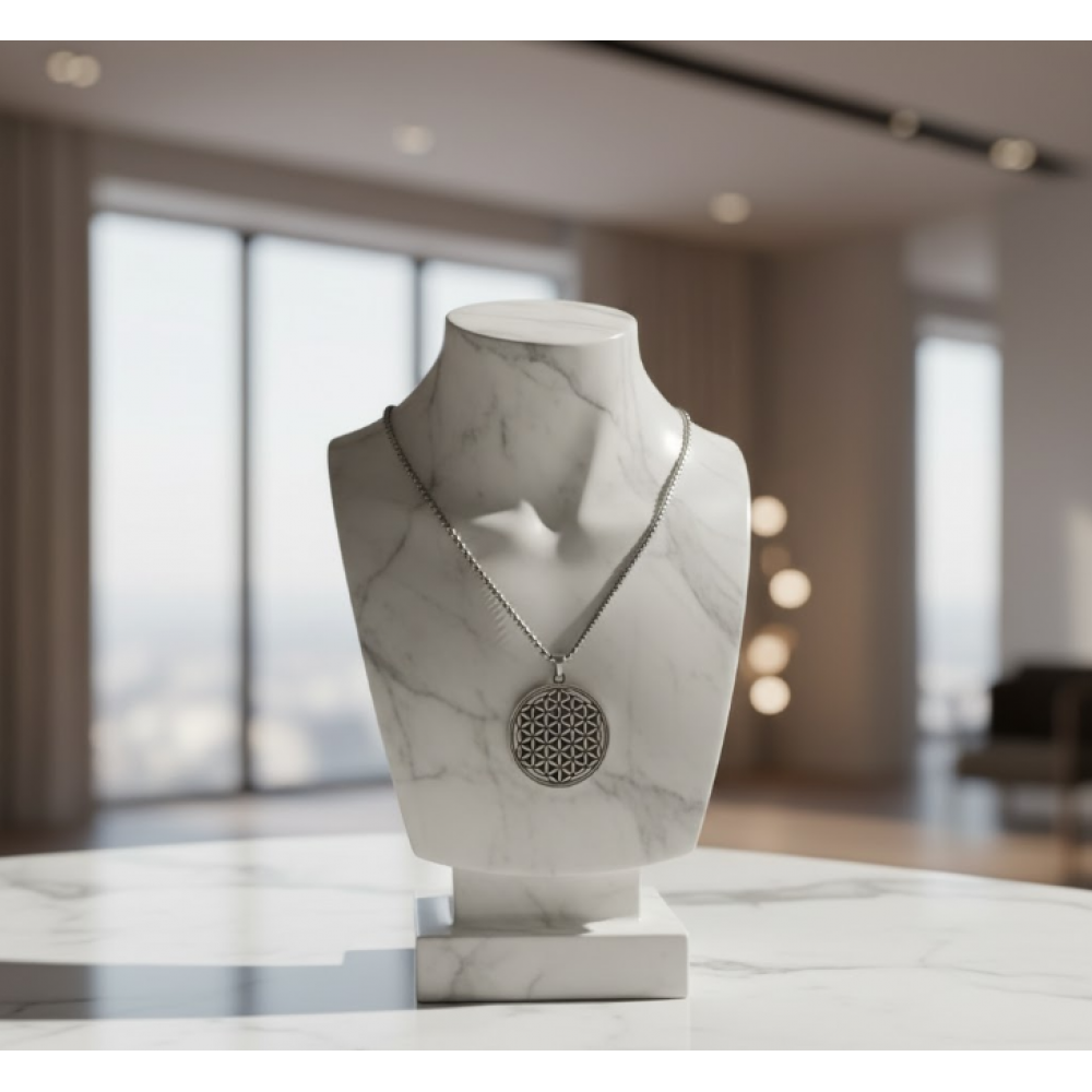 Lotus Çiçeği Paslanmaz Çelik Kolye