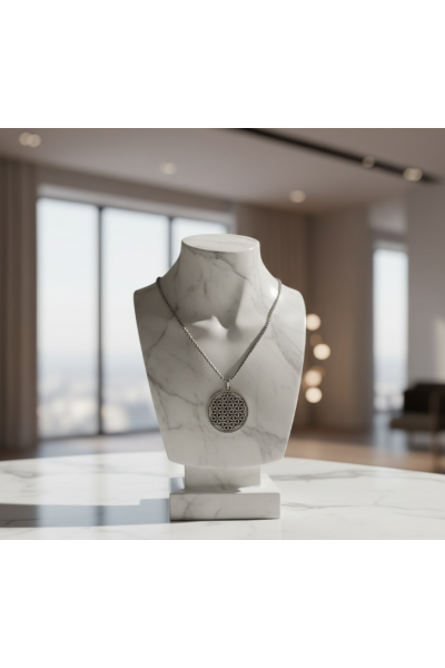 Lotus Çiçeği Paslanmaz Çelik Kolye 