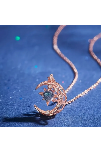 Ay ve Yıldız Şık Tasarım Kolye