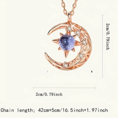 Ay ve Yıldız Şık Tasarım Kolye