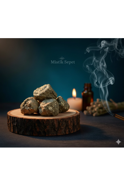 Tamburlanmış Cüzdan Boy Pirit Taşı Kütle 1 adet 