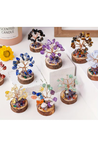 Doğal Taşlı Hayat Ağacı Orjinal Kütük Taban