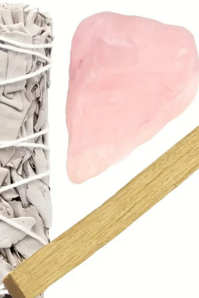 Adaçayı, Gül Kuvars Taşı ve Palo Santo Tütsü Seti Adaçayı, Gül Kuvars Taşı ve Palo Santo Tütsü Seti