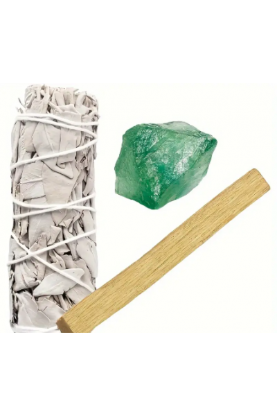 Adaçayı, Aventurin Taşı ve Palo Santo Tütsü Seti Adaçayı, Aventurin Taşı ve Palo Santo Tütsü Seti