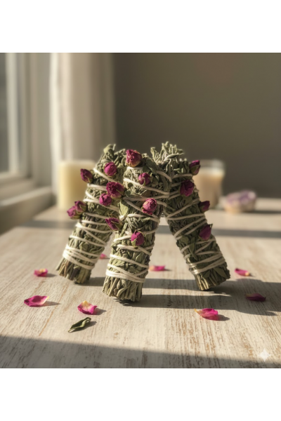 3’lü Aşk, Enerji ve Arınma Ritüel Seti – Adaçayı Tütsü & Tomurcuk Güllü 3’lü Aşk, Enerji ve Arınma Ritüel Seti – Adaçayı Tütsü & Tomurcuk Güllü