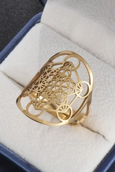 Lotus Çiçeği Hayat Ağacı Ayarlanabilir Kadın Yüzük Lotus Çiçeği Hayat Ağacı Ayarlanabilir Kadın Yüzük