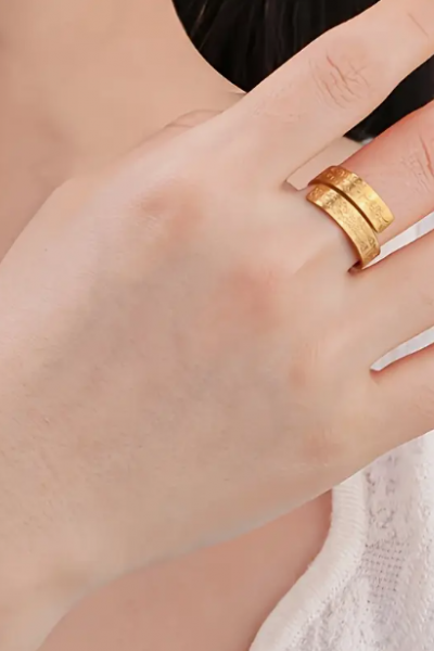 Nazar Ayeti Altın Rengi Çelik Yüzük (Ayarlanabilir) Nazar Ayeti Altın Rengi Çelik Yüzük (Ayarlanabilir)