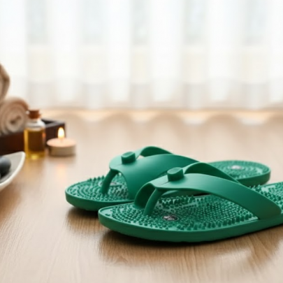 Manyetik Taşlı Akupunktur Masaj Terliği Manyetik Taşlı Akupunktur Masaj Terliği