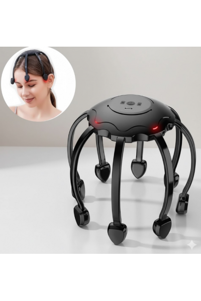 8 Başlıklı Kafa Masaj Aleti USB Şarjlı Rahatlatıcı 8 Başlıklı Kafa Masaj Aleti USB Şarjlı Rahatlatıcı