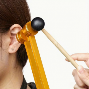 128 Hz Premium Alüminyum Altın Akort Çatalı ve Çakra Topu Seti 